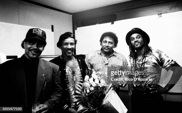 Group The Neville Brothers, portrait, at the North Sea Jazz Festival, The Hague, Netherlands, 1991.