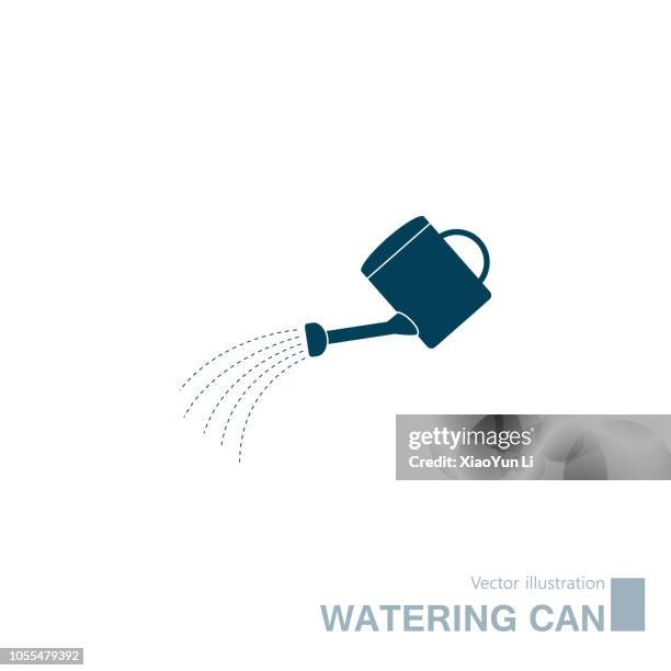 vector drawn watering can icon. - casting icon stock illustrations
