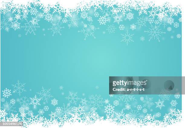 snowflakes background - horizontal frame stock illustrations