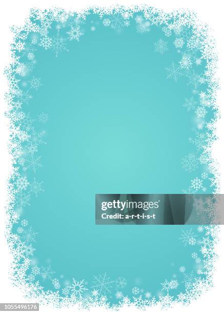 schneeflocken hintergrund - rand stock-grafiken, -clipart, -cartoons und -symbole