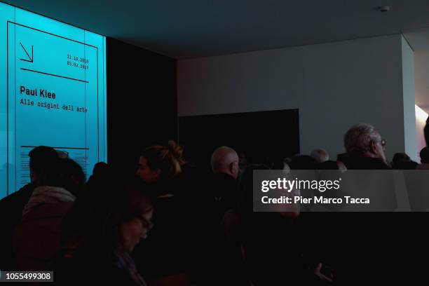 Atmosphere during the "Paul Klee. Alle Origini Dell'Arte" exhibition preview at MUDEC on October 30, 2018 in Milan, Italy.