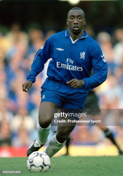 Jimmy Floyd Hasselbaink of Chelsea in action, circa 2001.