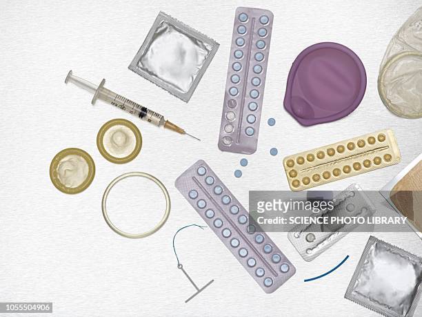 contraception techniques - contraceptive patch foto e immagini stock