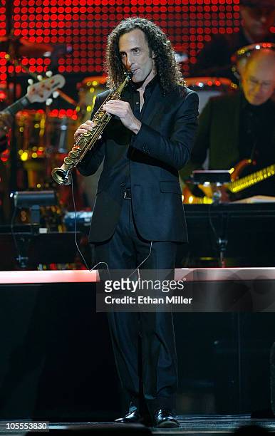 Saxophonist Kenny G performs during the David Foster and Friends concert at the Mandalay Bay Events Center October 15, 2010 in Las Vegas, Nevada.