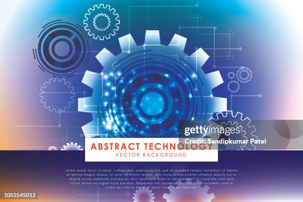 stockillustraties, clipart, cartoons en iconen met abstracte technologie oogbol, printplaat, - corporate media modern bright