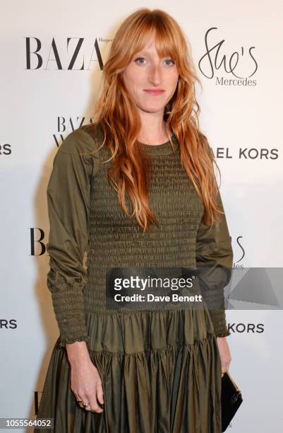 Molly Goddard attends the Harper's Bazaar Women Of The Year Awards 2018, in partnership with Michael Kors and Mercedes-Benz, at Claridge's Hotel on...