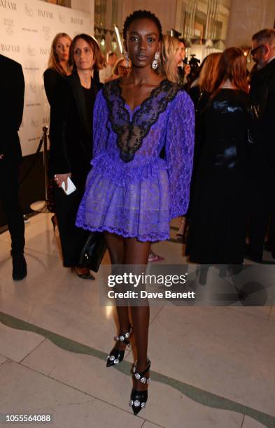 Nicole Atieno attends the Harper's Bazaar Women Of The Year Awards 2018, in partnership with Michael Kors and Mercedes-Benz, at Claridge's Hotel on...