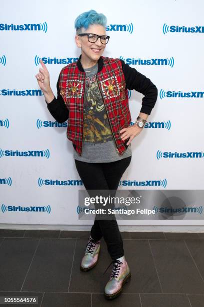 Lisa Lampanelli visits SiriusXM Studios on October 30, 2018 in New York City.