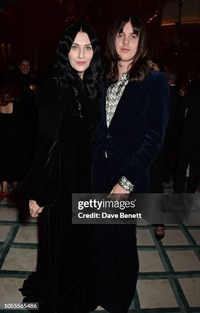 Susie Cave and Earl Cave attend the Harper's Bazaar Women Of The Year Awards 2018, in partnership with Michael Kors and Mercedes-Benz, at Claridge's...