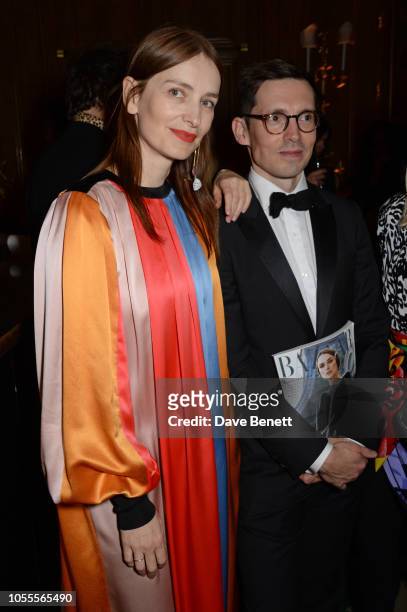 Roksanda Ilinicic and Erdem Moralioglu attend the Harper's Bazaar Women Of The Year Awards 2018, in partnership with Michael Kors and Mercedes-Benz,...