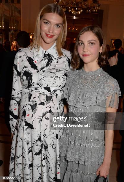 Arizona Muse and Violet Savage attend the Harper's Bazaar Women Of The Year Awards 2018, in partnership with Michael Kors and Mercedes-Benz, at...