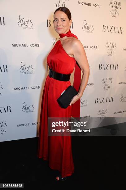 Yana Peel attends the Harper's Bazaar Women Of The Year Awards 2018, in partnership with Michael Kors and Mercedes-Benz, at Claridge's Hotel on...