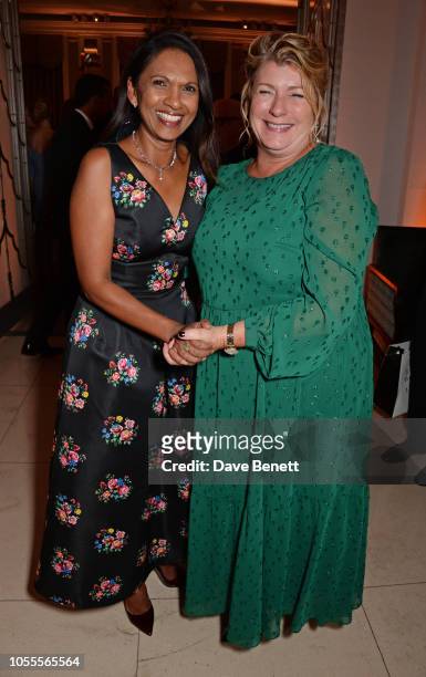 Gina Miller and Jacqueline Euwe attend the Harper's Bazaar Women Of The Year Awards 2018, in partnership with Michael Kors and Mercedes-Benz, at...