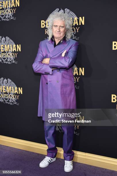 Brian May attends "Bohemian Rhapsody" New York Premiere at The Paris Theatre on October 30, 2018 in New York City.