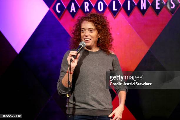 Comedian Michelle Wolf performs onstage during Ms. Foundation For Women's 23rd Comedy Night at Carolines On Broadway on October 30, 2018 in New York...
