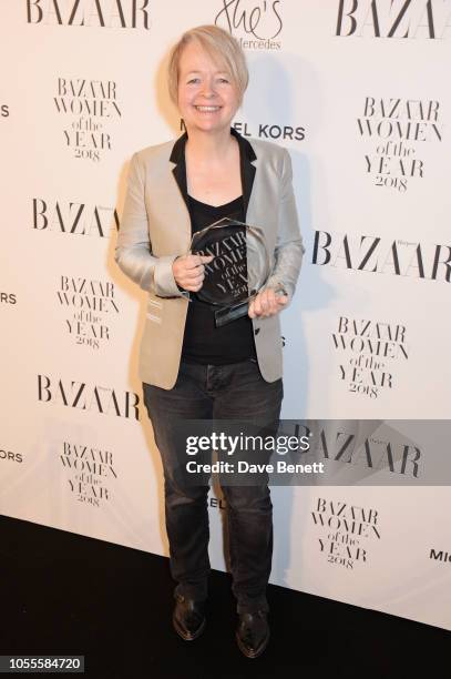 Sarah Waters attends the Harper's Bazaar Women Of The Year Awards 2018, in partnership with Michael Kors and Mercedes-Benz, at Claridge's Hotel on...