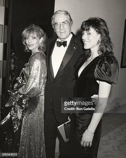 Gregory Peck with wife Veronique and daughter Cecilia