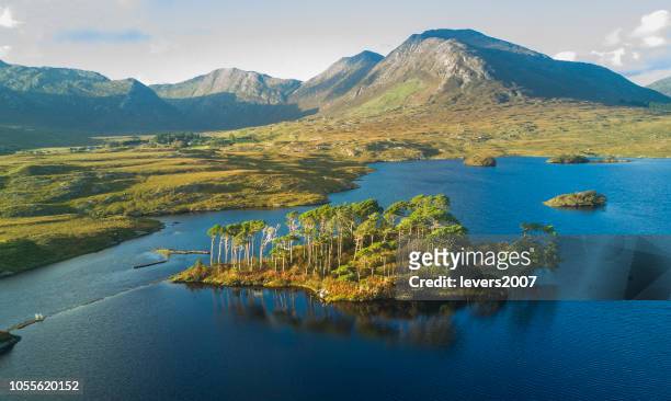 derryclare lough, connemara, galway, ireland. - westby stock pictures, royalty-free photos & images