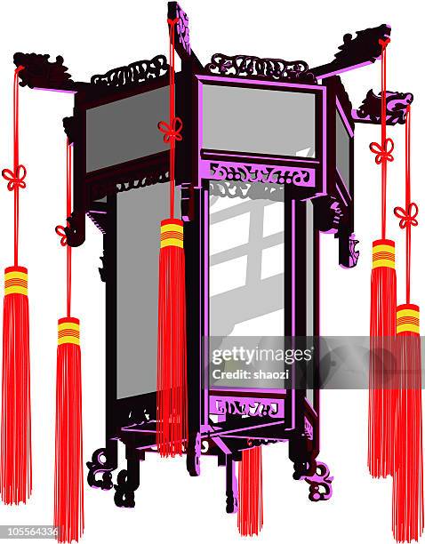 palace lantern - paper lantern white background stock illustrations