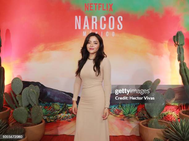 Teresa Ruiz poses during Netflix Narcos Cocktail Party at Four Seasons Hotel on October 30, 2018 in Mexico City, Mexico.