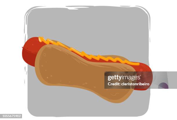 stockillustraties, clipart, cartoons en iconen met de hotdog - relish