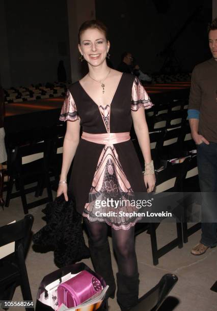 Diane Neal during Olympus Fashion Week Fall 2005 - Baby Phat - Arrivals at Skylight Studio in New York City, New York, United States.