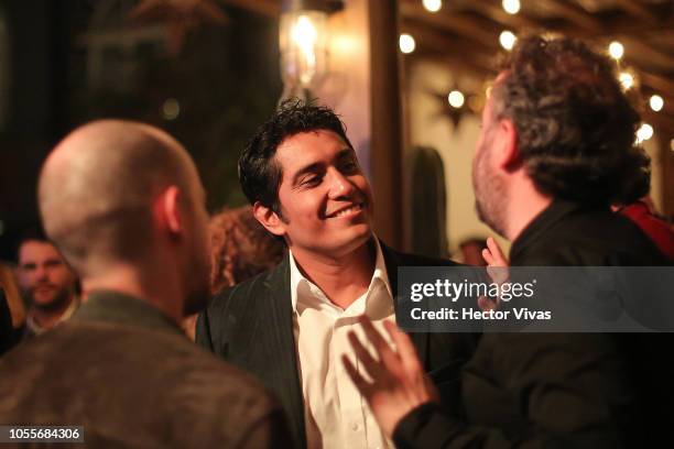 Tenoch Huerta attends the Netflix Narcos Cocktail Party at Four Seasons Hotel on October 30, 2018 in Mexico City, Mexico.