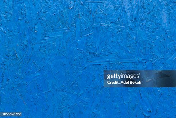 blue osb plywood wood, chipboard - plywood texture stockfoto's en -beelden