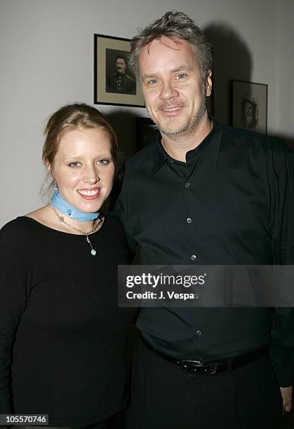 Amy Redford and Tim Robbins during "The Playground Project" Benefit Dinner at Private Residence in New York City, New York, United States.