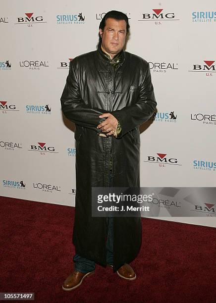 Steven Seagal during Clive Davis 2005 Pre-GRAMMY Awards Party - Arrivals at The Beverly Hills Hotel in Beverly Hills, California, United States.