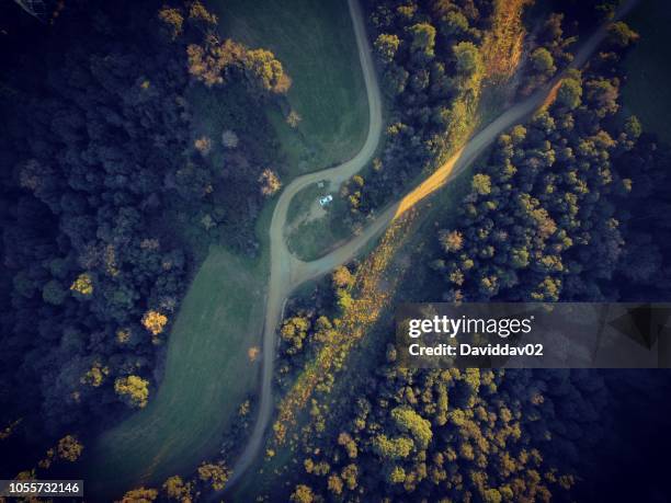 aerial view in the mountain - great river road stock pictures, royalty-free photos & images