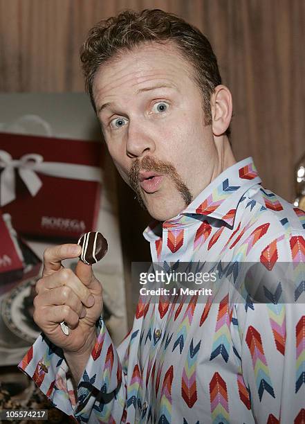 Morgan Spurlock during 2005 Oscar's Award Lounge Hosted by Extra at The Century Plaza Hotel - Extra Suite in Hollywood, California, United States.