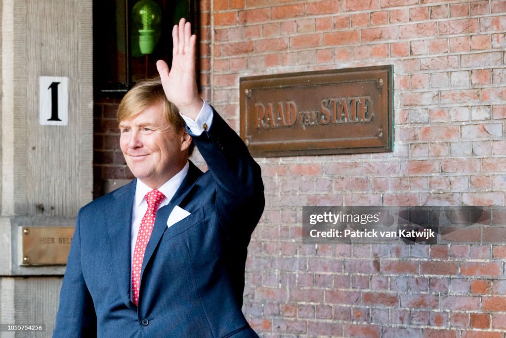 King Willem Alexander Of The Netherlands And Queen Maxima Of The Netherlands Visit Council Of State