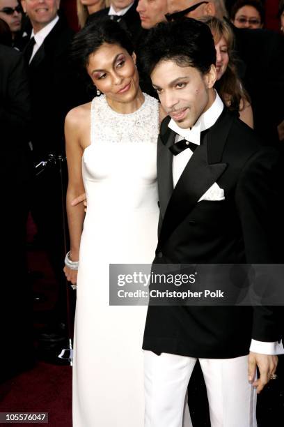 Manuela Testolini and Prince during The 77th Annual Academy Awards - Arrivals at Kodak Theatre in Los Angeles, California, United States.