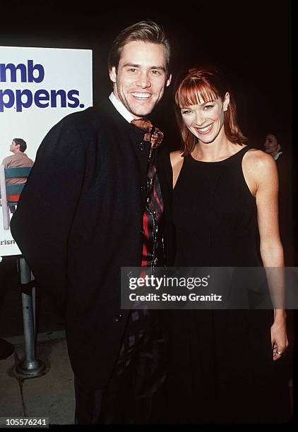 Jim Carrey & Lauren Holly during "Dumb and Dumber" Hollywood Premiere at Cinerama Dome Theater in Hollywood, California, United States.