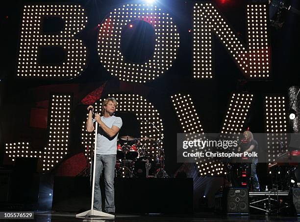 Jon Bon Jovi during 32nd Annual American Music Awards - Day Two - Rehearsals at Shrine Auditorium in Hollywood, CA, United States.