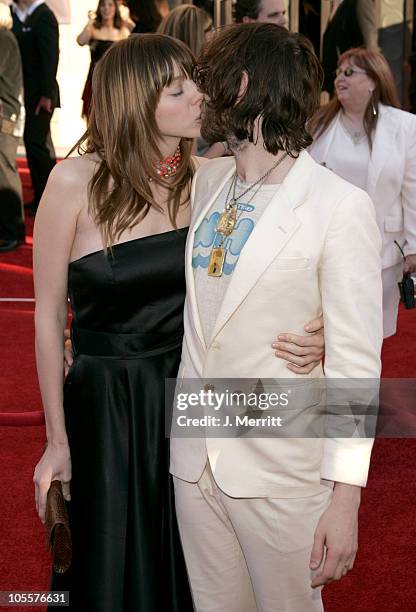 Chris Cester of Jet and guest during 32nd Annual American Music Awards - Arrivals at Shrine Auditorium in Los Angeles, California, United States.