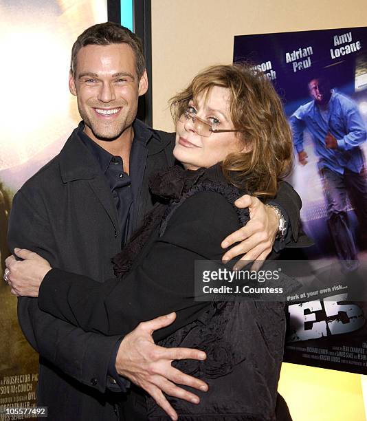 Grayson McCouch and Elizabeth Ashley during "E5" Special Screening at UA Battery Park Stadium in New York City, New York, United States.