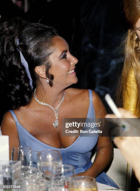 Elizabeth Taylor during Academy Awards Governers Ball at Beverly Hilton Hotel in Beverly Hills, California, United States.