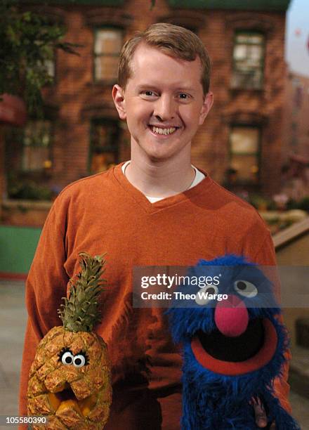 Sesame Street's Grover tests Jeopardy Champ Ken Jennings knowledge of healthy foods. Taping is part of Sesame Street's 36th Season which begins...