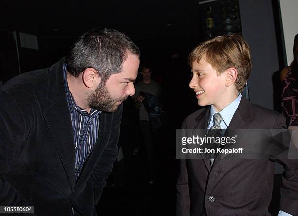 Adam Goodman of DreamWorks with David Dorfman during "The Ring Two" Special Los Angeles Screening - After Party - Inside at The Geisha House in...