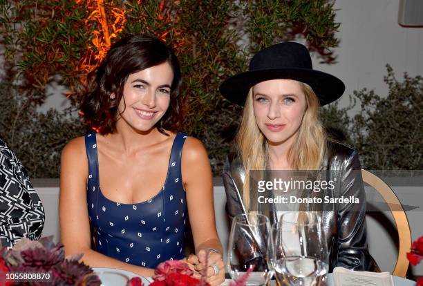 Camilla Belle and ZZ Ward attend the Pomellato store opening with Chiara Ferragni at Christie's on October 16, 2018 in Beverly Hills, California.