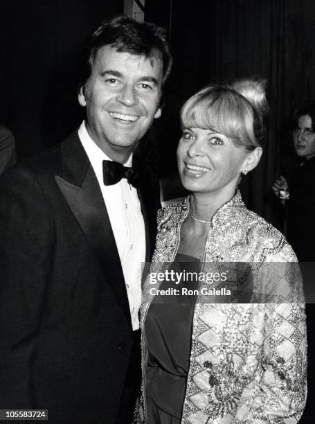 Dick Clark and Kari Clark during 1991 Academy of Country Music Awards at Shrine Auditorium in Los Angeles, California, United States.