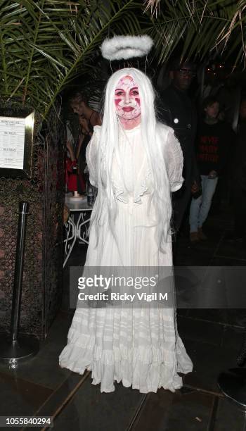 Fran Cutler at her Halloween Party on October 31, 2018 in London, England.