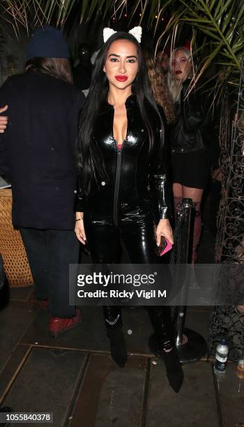 Natasha Grano seen at Fran Cutler's Halloween Party on October 31, 2018 in London, England.