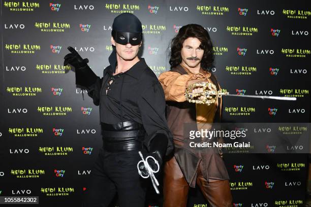 Neil Patrick Harris and David Burtka attend Heidi Klum's 19th Annual Halloween Party presented by Party City and SVEDKA Vodka at LAVO New York on...