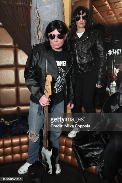 Mike Myers and Kelly Tisdale attend Heidi Klum's 19th Annual Halloween Party presented by Party City and SVEDKA Vodka at LAVO New York on October 31,...