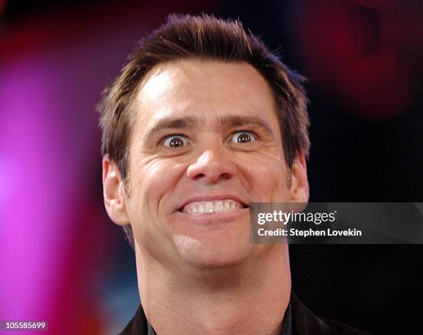 Jim Carrey during Jim Carrey Visits MTV's "TRL" - December 13, 2004 at MTV Studios in New York City, New York, United States.