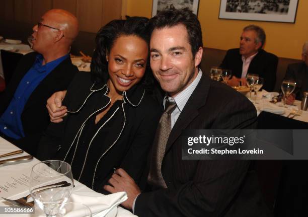 Jon Tenney and guest 11065_0128.JPG during 2006/2007 TBS and TNT UpFront - Green Room at Theatre at Madison Square Garden in New York City, New York,...