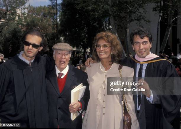 Eduardo Ponti, Carlo Ponti, Sophia Loren, and Carlo Ponti Jr.